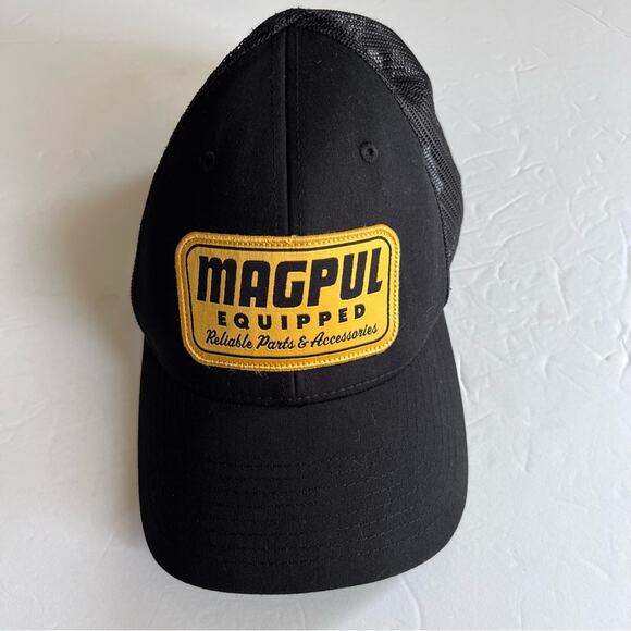 Magpul Equipped Logo Black Yellow SnapBack Trucker Baseball Cap OS - Picture 6 of 11
